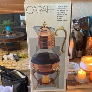 Vintage Leonard by Towle Silver Co copper and brass carafe/warmer